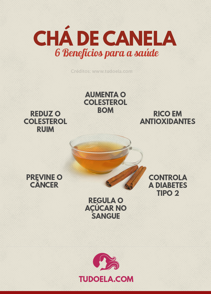 Chá de canela: benefícios para a saúde