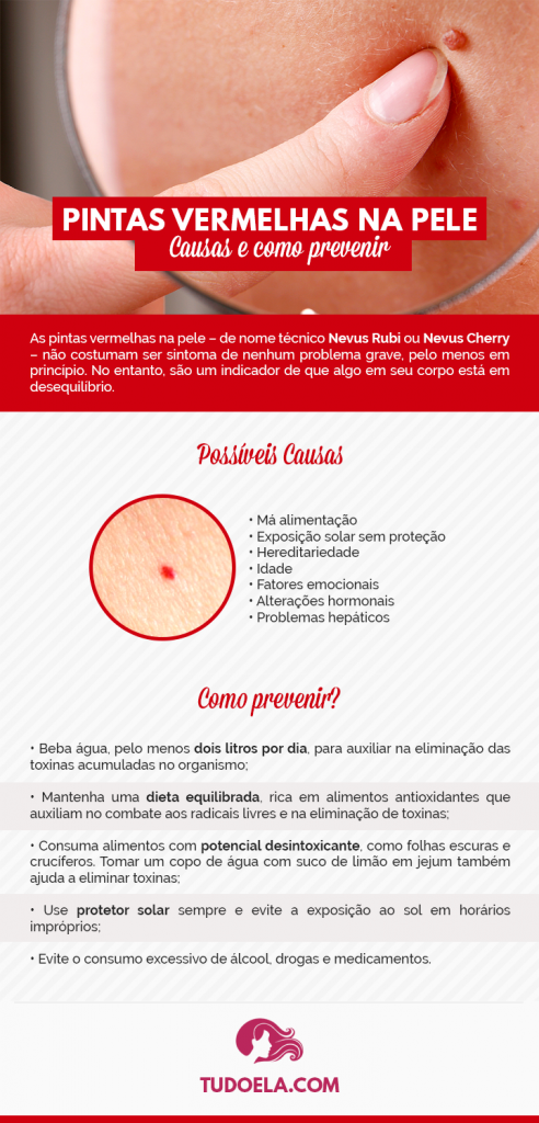 Sinal vermelho na pele