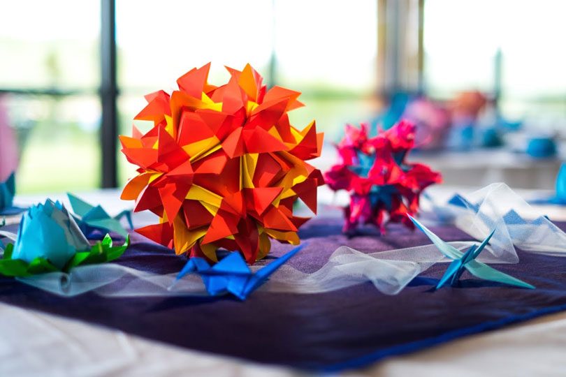 Decoração origami casamento