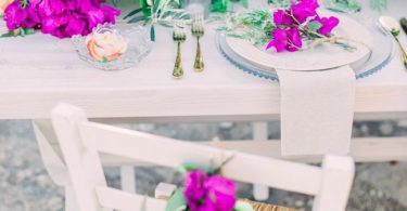 Decoração de mesa de casamento