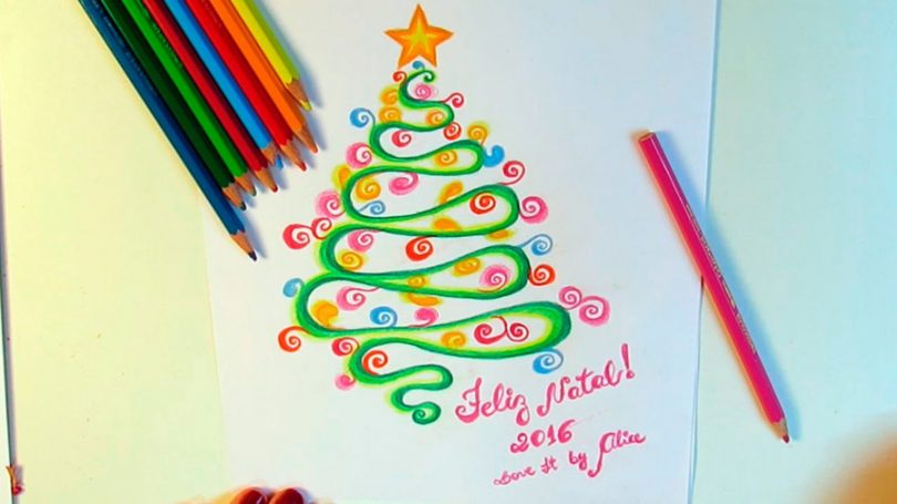 Como desenhar uma árvore de Natal com essas 4 dicas - Tudo Ela