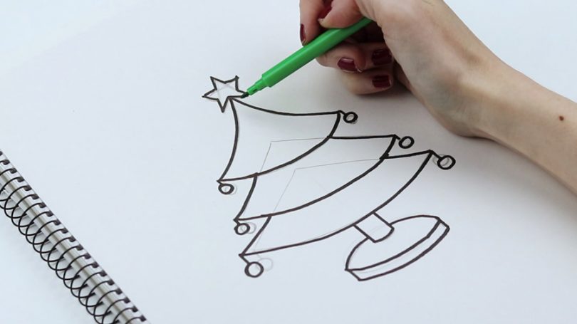 Como desenhar uma árvore de Natal com essas 4 dicas - Tudo Ela Como desenhar uma árvore de Natal com essas 4 dicas - Tudo Ela